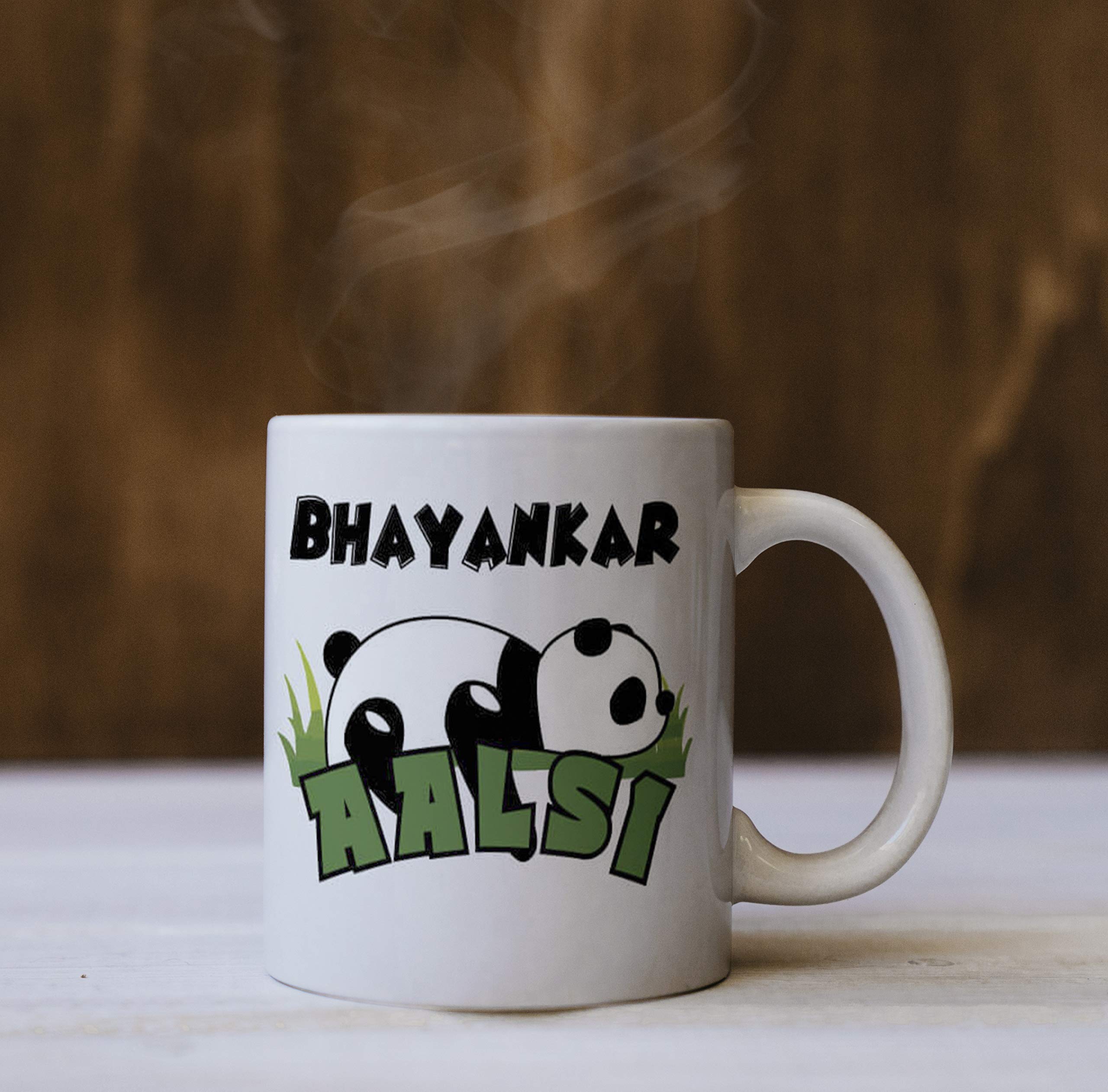 Buy RAJ BROTHERS BHAYANKAR AALSI Printed Coffee Mug Gift for Friend,  Brother, Husband, Boyfriend, Girlfriend, Wife Online at Low Prices in India  - Amazon.in