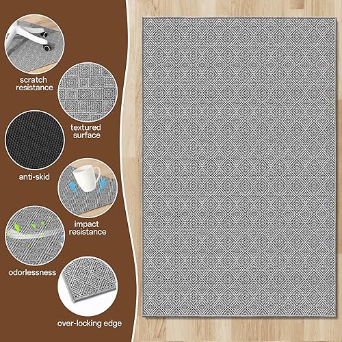 Vista 72 de KMAT Tapete para silla de oficina, 36 x 48 pulgadas, protector de suelo de madera dura/azulejos, tapete de escritorio para computadora para sillas