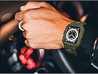 Vista 6 de GELISHI Bands Compatible for Apple Watch Band 41mm 40mm 38mm, Men Sport Rugged Band with Protective Case for Watch Series 9 8 7/Series 6 SE 5 4 3