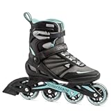 Rollerblade Zetrablade Women&apos;s Adult Fitness Inline Skate&comma; Black and Light Blue&comma; Performance Inline Skates