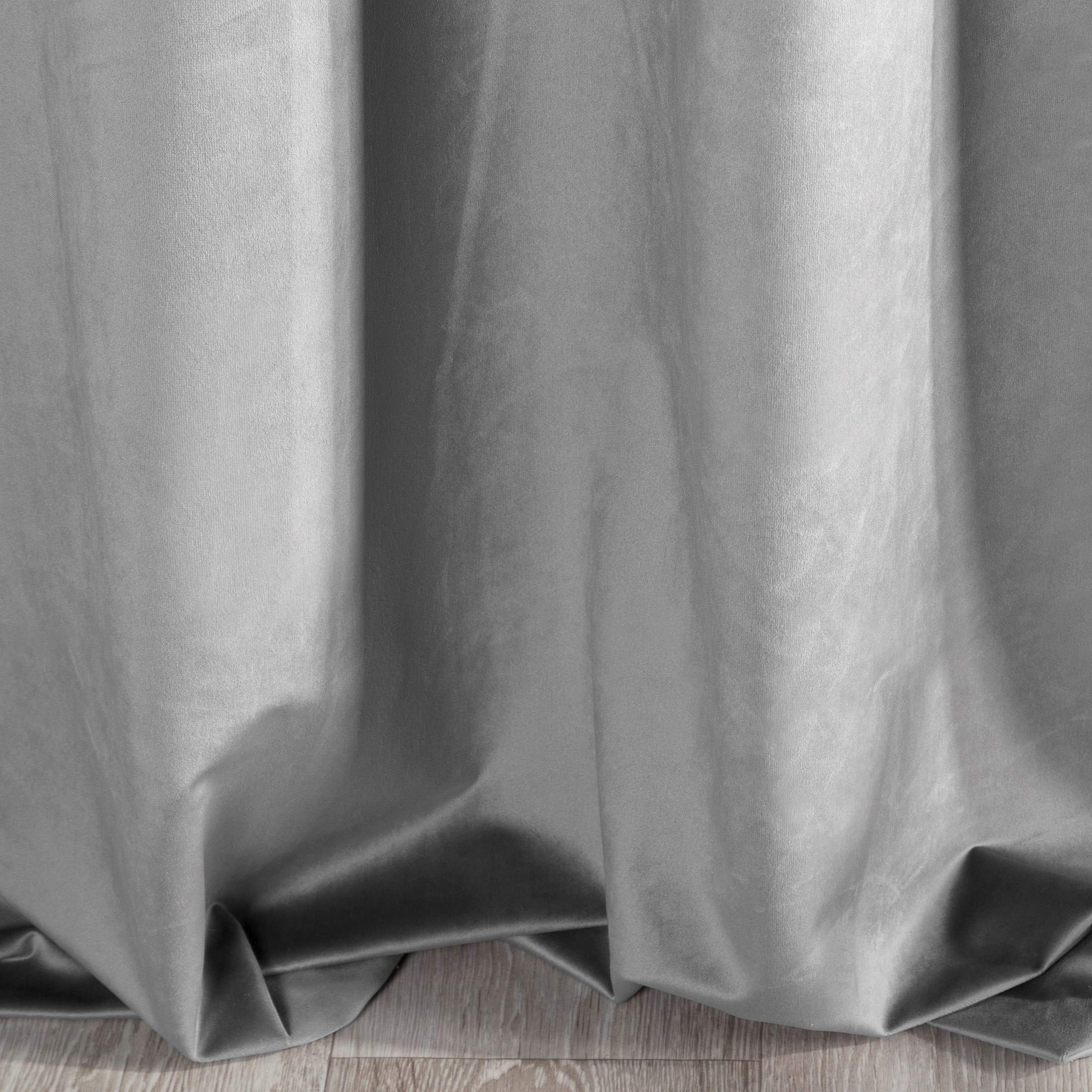 Eurofirany 315202 - Tenda, 100% poliestere, Grigio acciaio, 140 x 270 cm, 1 pezzo