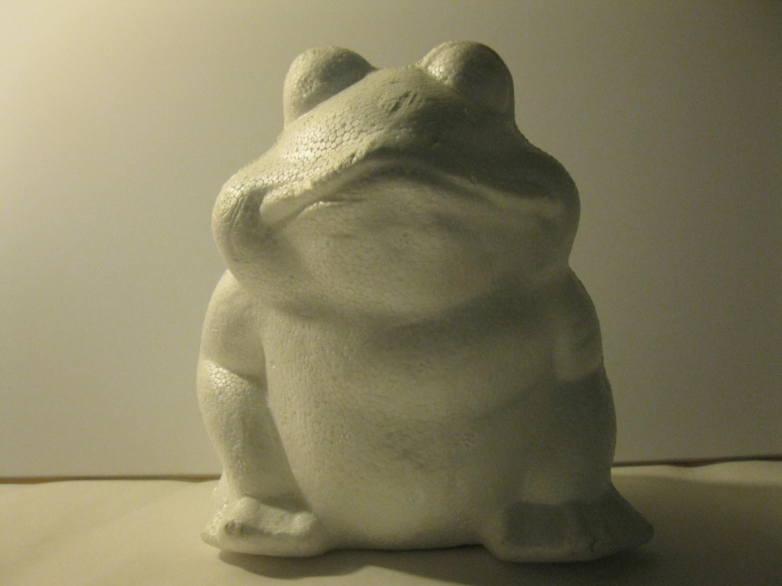 Glorex 3803 800 6 Styrofoam Frog White 30 x 2.5 cm