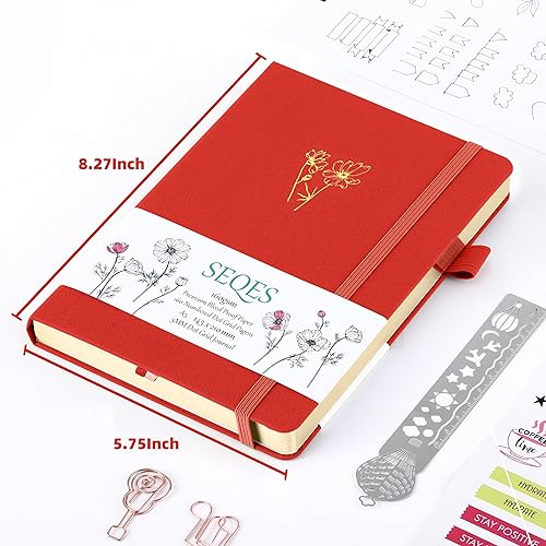 Miniatura 83 de A5 Bullet Dotted Journal Notebook 160gsm Thick Bleedproof Paper, Lay Flat Binding, 160 Numbered Pages Hard Cover Dot Grid Notebook/Bullet