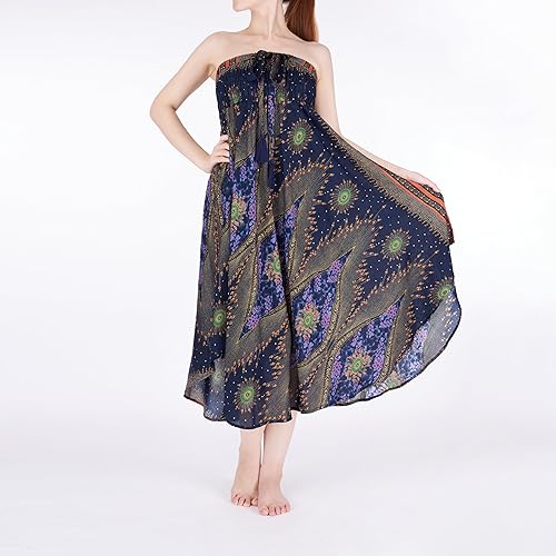 Miniatura 2 de Lannaclothesdesign - Falda larga para mujer de 37 pulgadas de largo, estilo bohemio, gitano, hippie