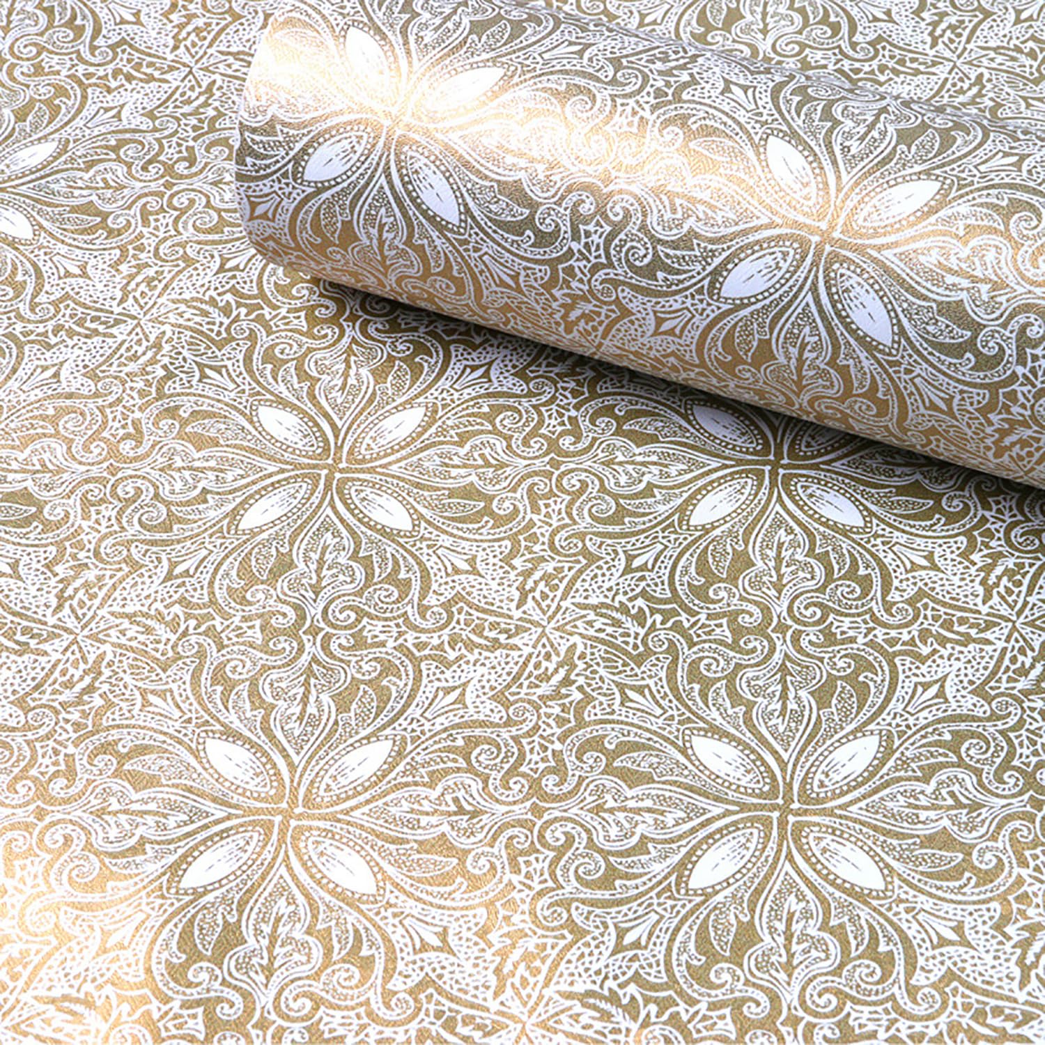 HOMEMATES Self-Adhesive Wallpaper Waterproof Old Furniture Vinyl Stickers Wooden Door Wardrobe Desktop PVC Wall Papers 45 X 304 CM- (Golden Flowers) (B0BHHX9WHN) Amazon Price History, Amazon Price Tracker