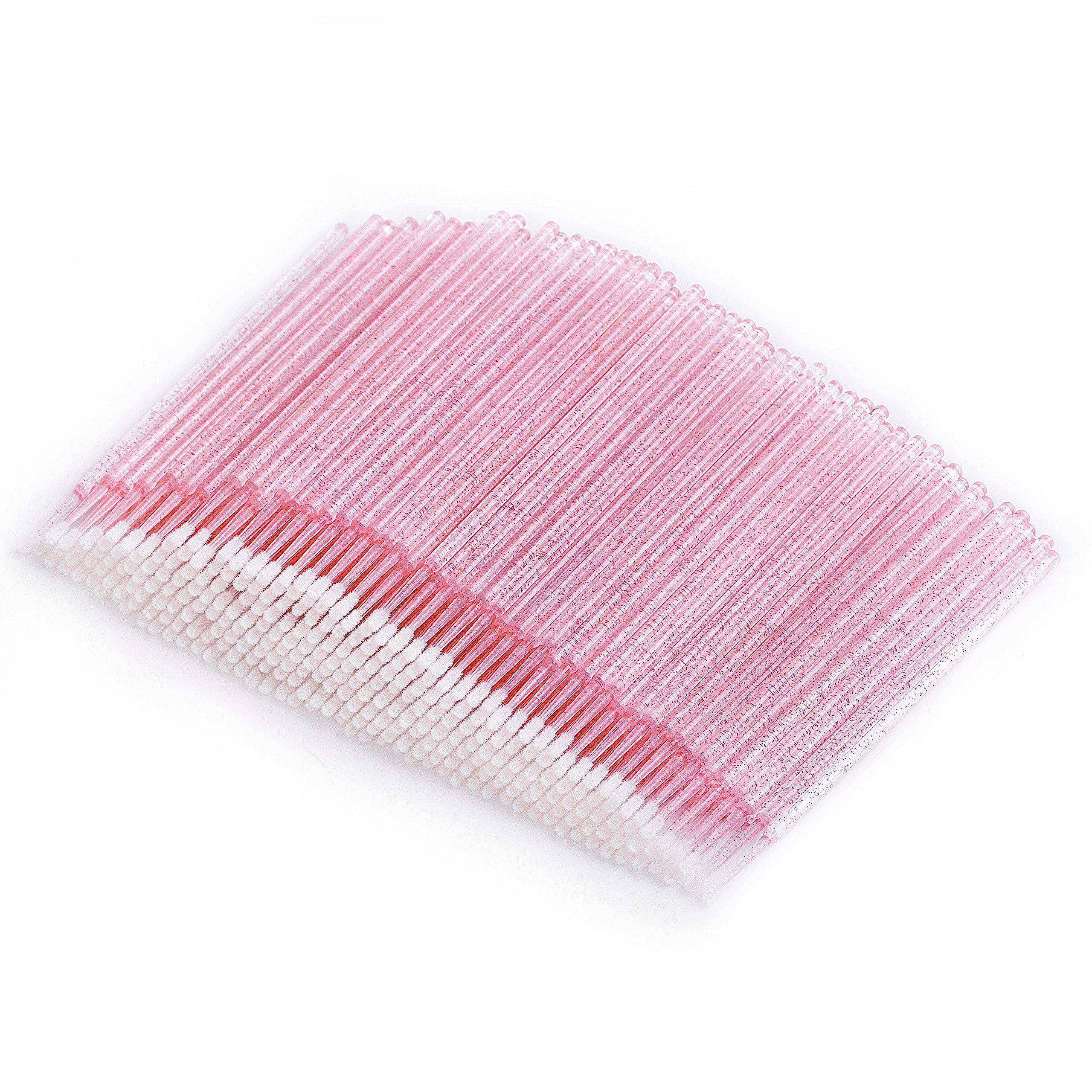 500 Microswabs - Micro Applicator Brush Replacements for Eyelash Extensions (pink)