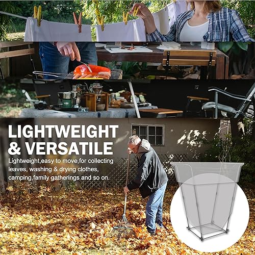 Miniatura 2 de Soporte de metal para bolsas de basura, marco para bolsas de basura con capacidad para bolsas de 30 a 45 galones, soporte multiusos para bolsas de