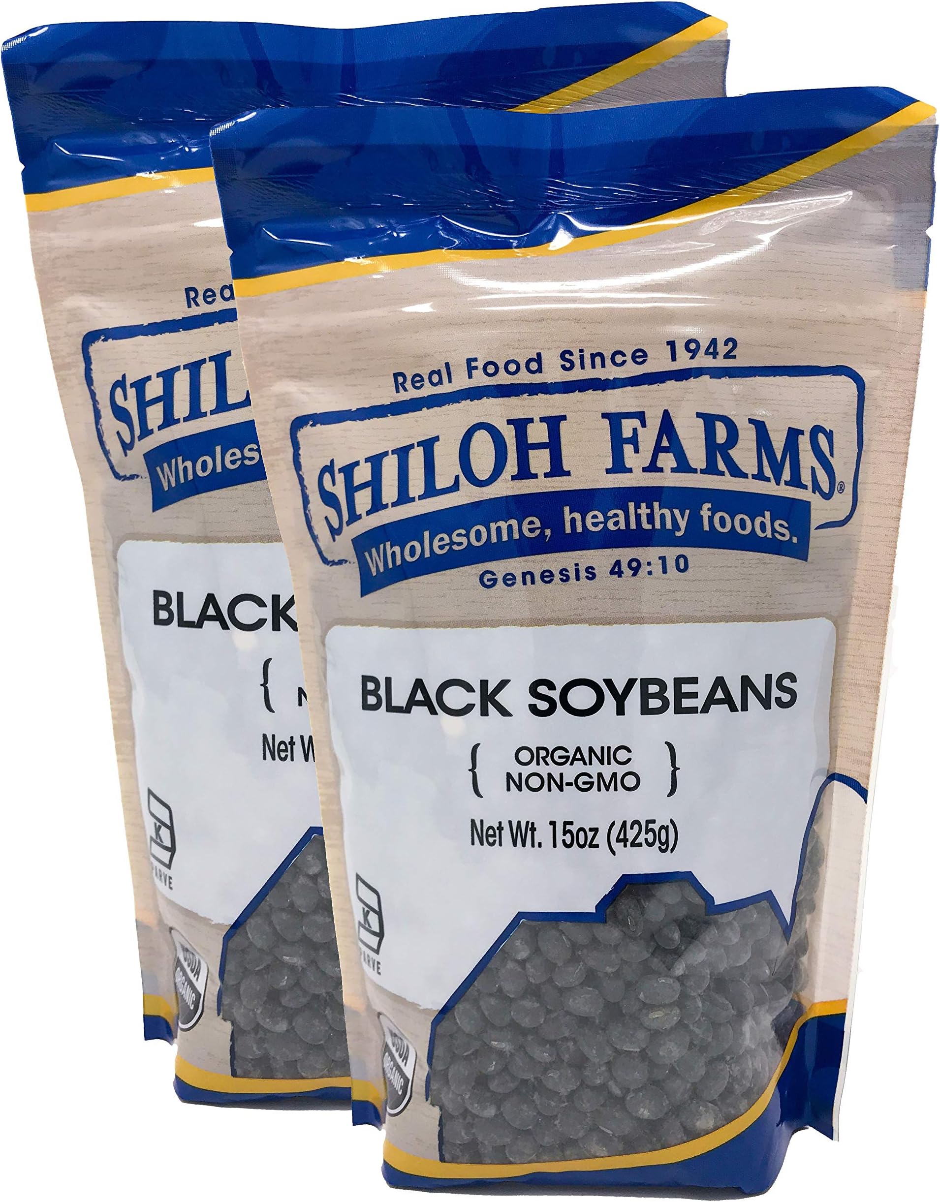 Shiloh Farms - Organic Black Soybeans 2 pack - 15 ounce each