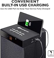 Vista 4 de GOgroove Altavoz de Torre Bluetooth con Subwoofer Integrado - Altavoz Doméstico de Pie con Graves Potentes y Controladores Duales, Potencia Máxima