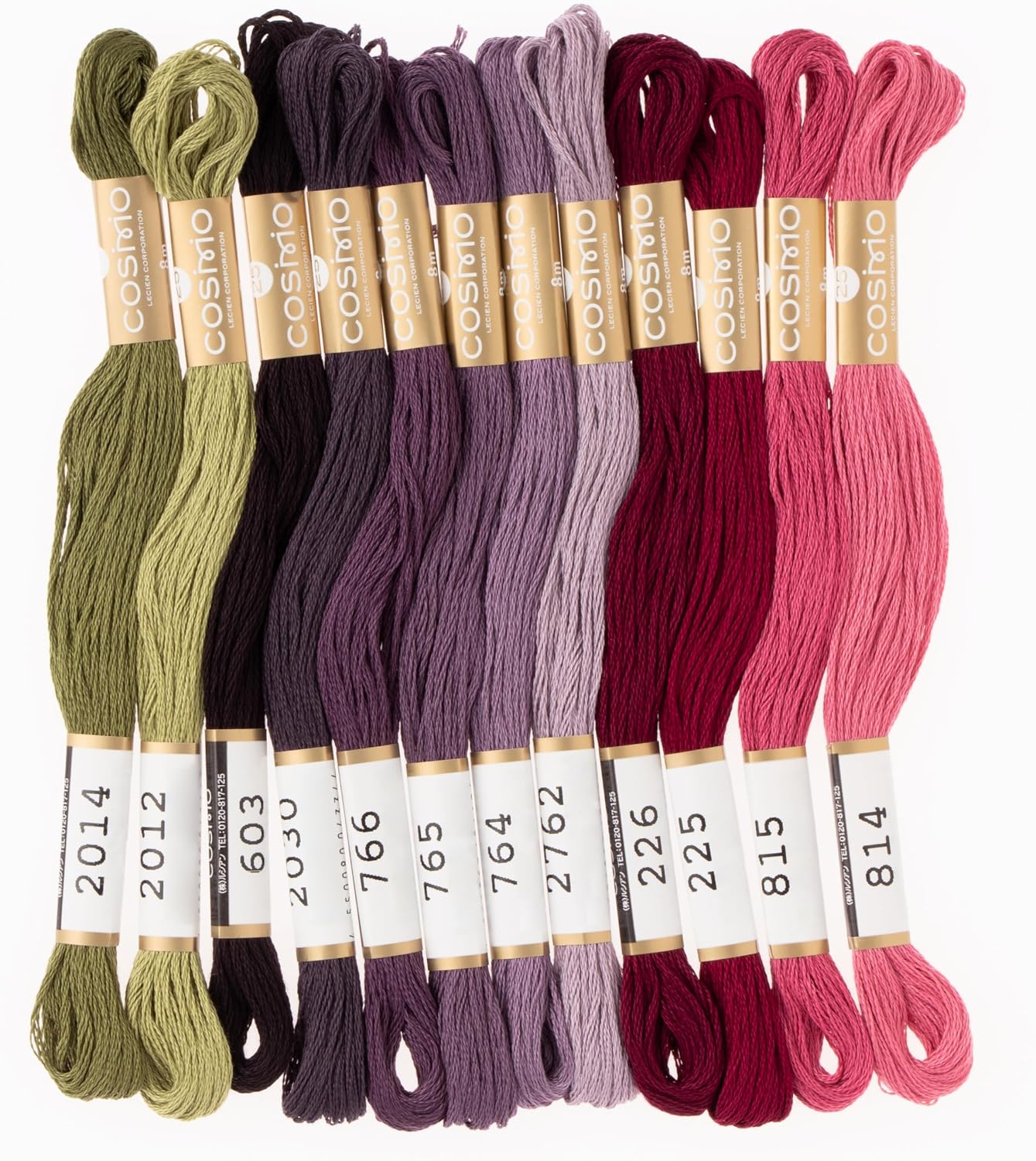 Lecien No. 162400-10 Cosmo, Thread Assorted Pack by Nicki Franklin (BlackBerry Picking) 12 Piece Set