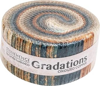 Linda Ludovico Stonehenge Gradations II Oxidized Copper Strips 40 2.5-inch Strips Northcott, SGRAD40-68, Assorted