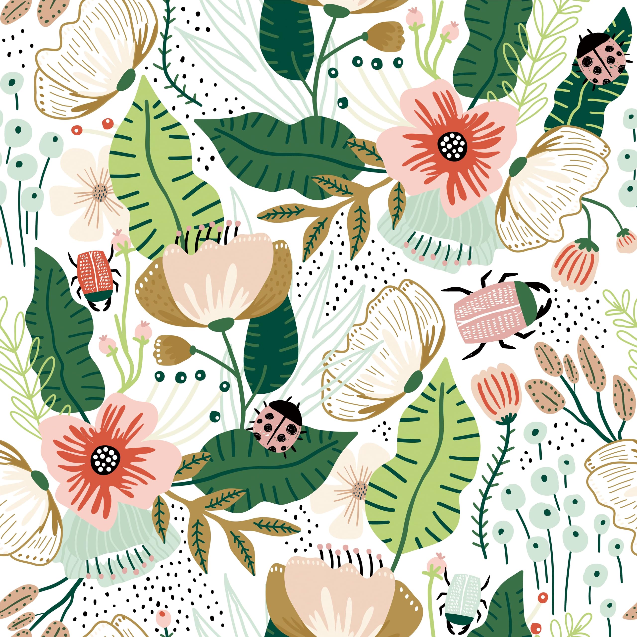 Papel pintado de flores rosa autoadhesivo de 45x300 cm para decoracion de paredes de dormitorio