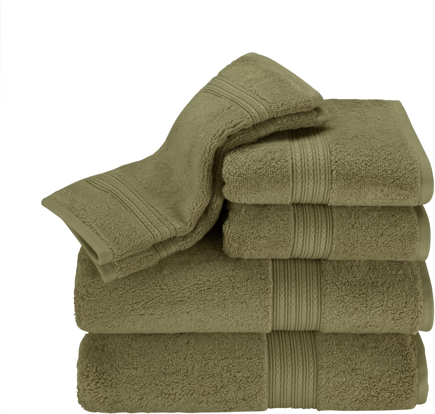 Kassatex KDK-256-MS Kassadesign Towel Set, Moss, Bath-28x53,Hand-16x30, Wash-12x12