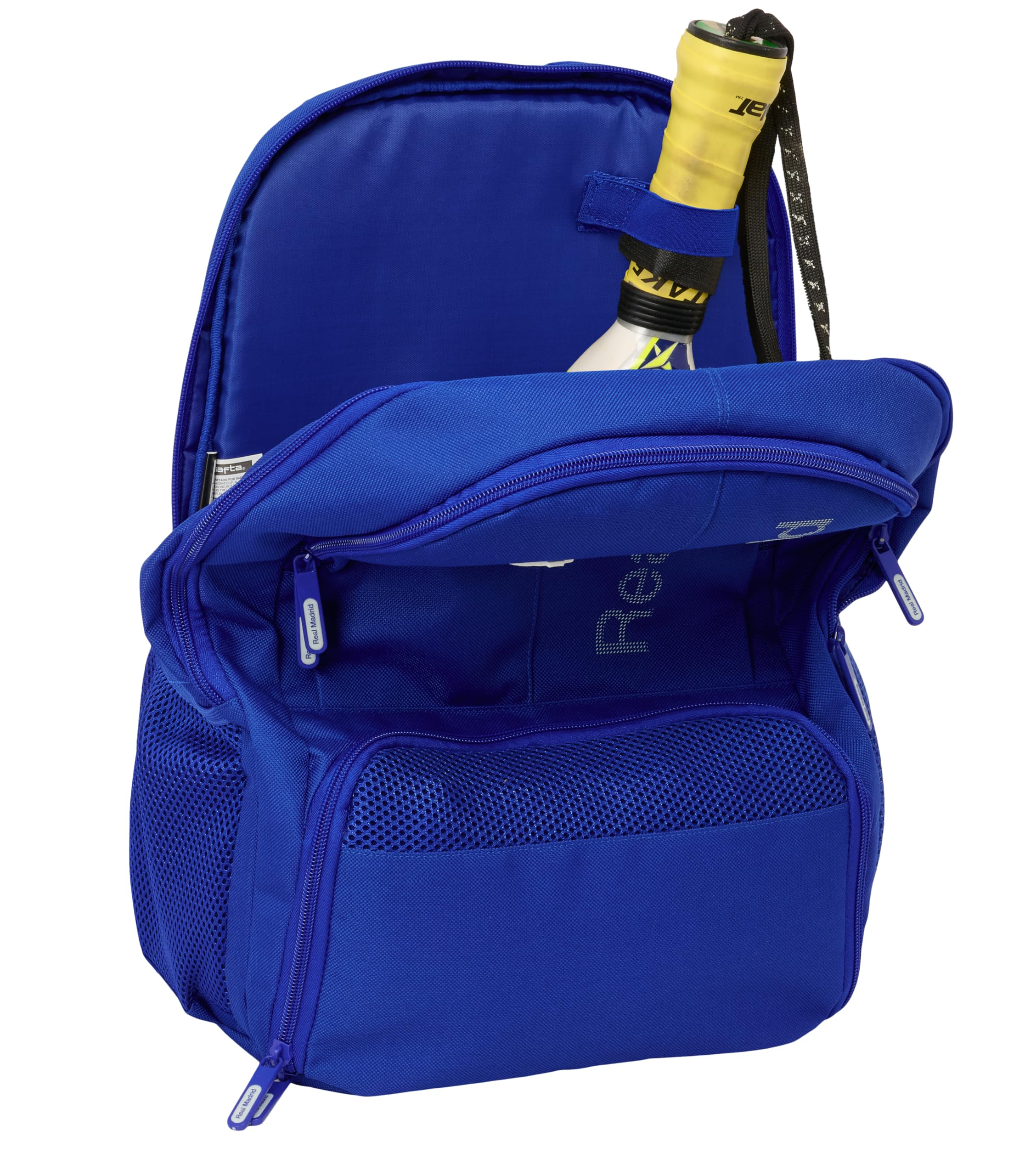REAL MADRID - Mochila para Pádel, Mochila de Deporte, Ideal para Diferentes Edades, Cómoda y Versátil, Calidad y Resistencia, 30x17x42 cm