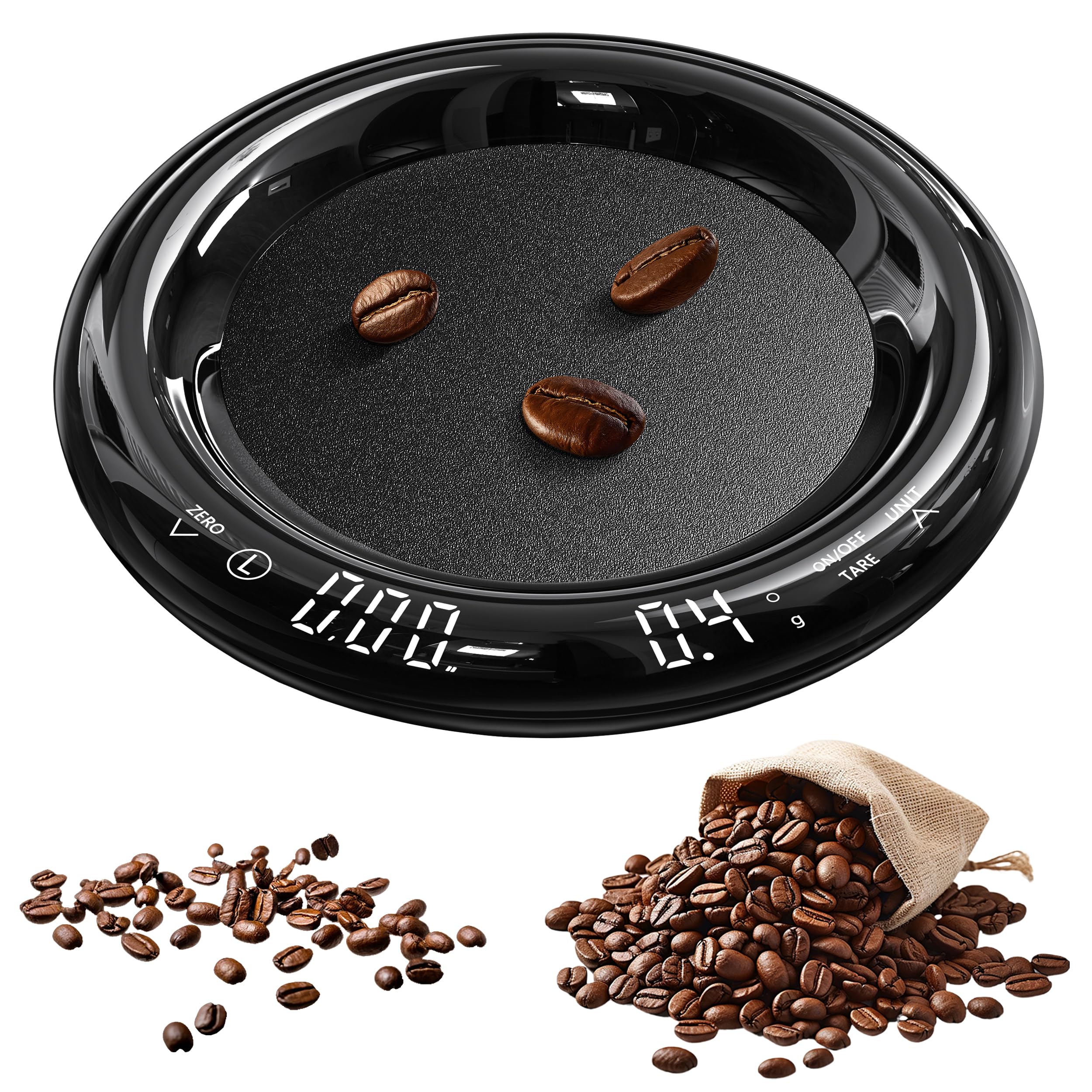 Espresso Scale with Timer 0 1g Precision Coffee Scale for Pour Over Matcha 2kg Capacity Rechargeable with Protective