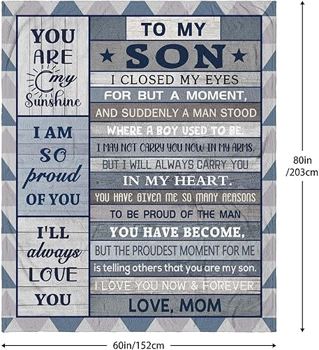Miniatura 5 de Hocgiwd Manta de regalo para hijo, regalos para hijo de mamá, regalos de cumpleaños para hijo, regalos de cumpleaños para hijo, regalos para hijo