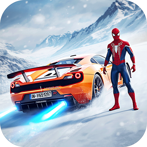 Superhelden-Autorennen-Spiele 3D - Superhelden-Autorennen-Stunt-Spiele - Superhelden-Stunt-Auto-Spiele - Renn-Stunt-Fahrsimulator-Spiele