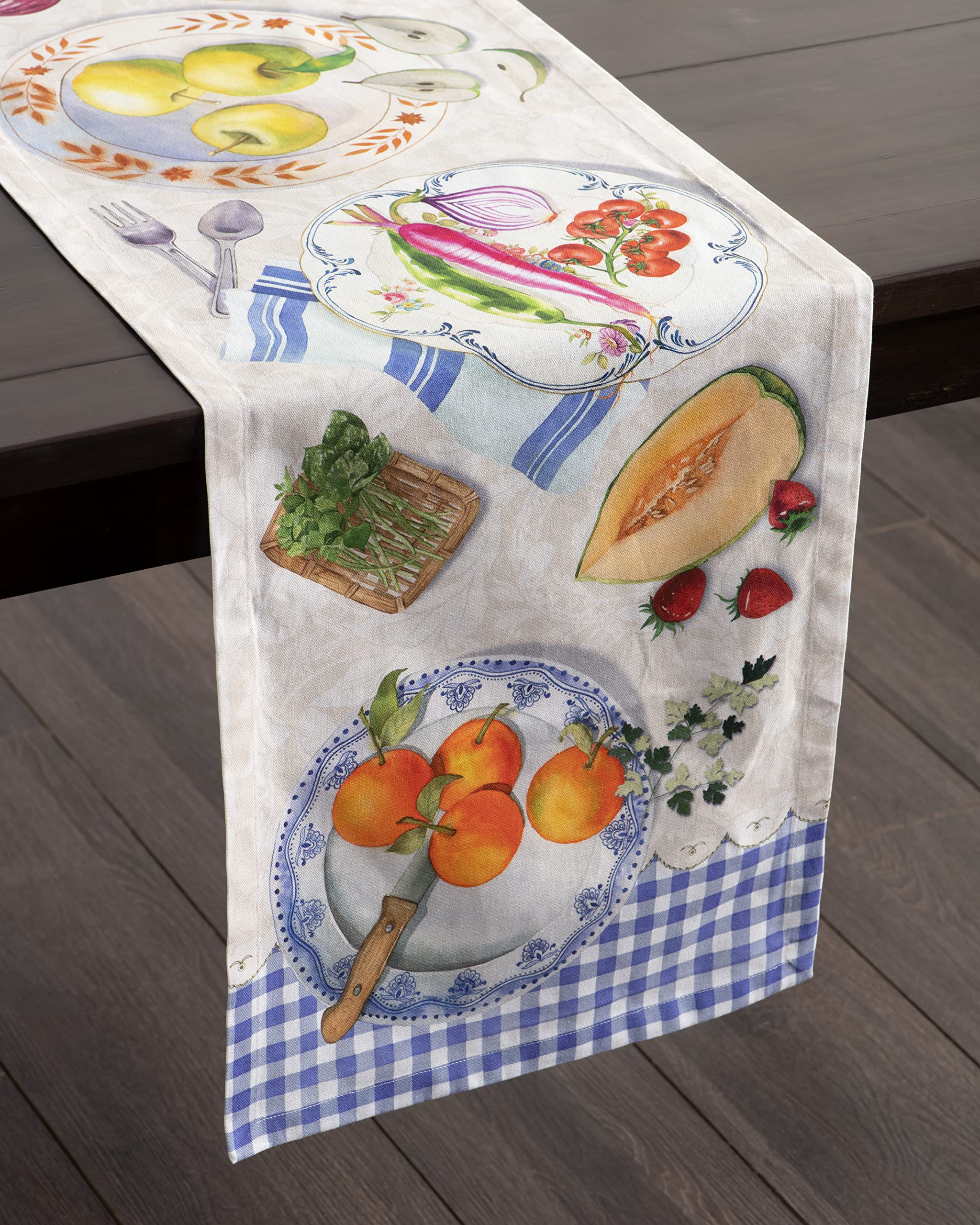 Maison d' Hermine Table runner 100% Cotton Single Layer Table Runners 230 CM long for Home Kitchen Dining Party Wedding Bridal Shower Gifts for Mothers Day (Gourmand - Image 3