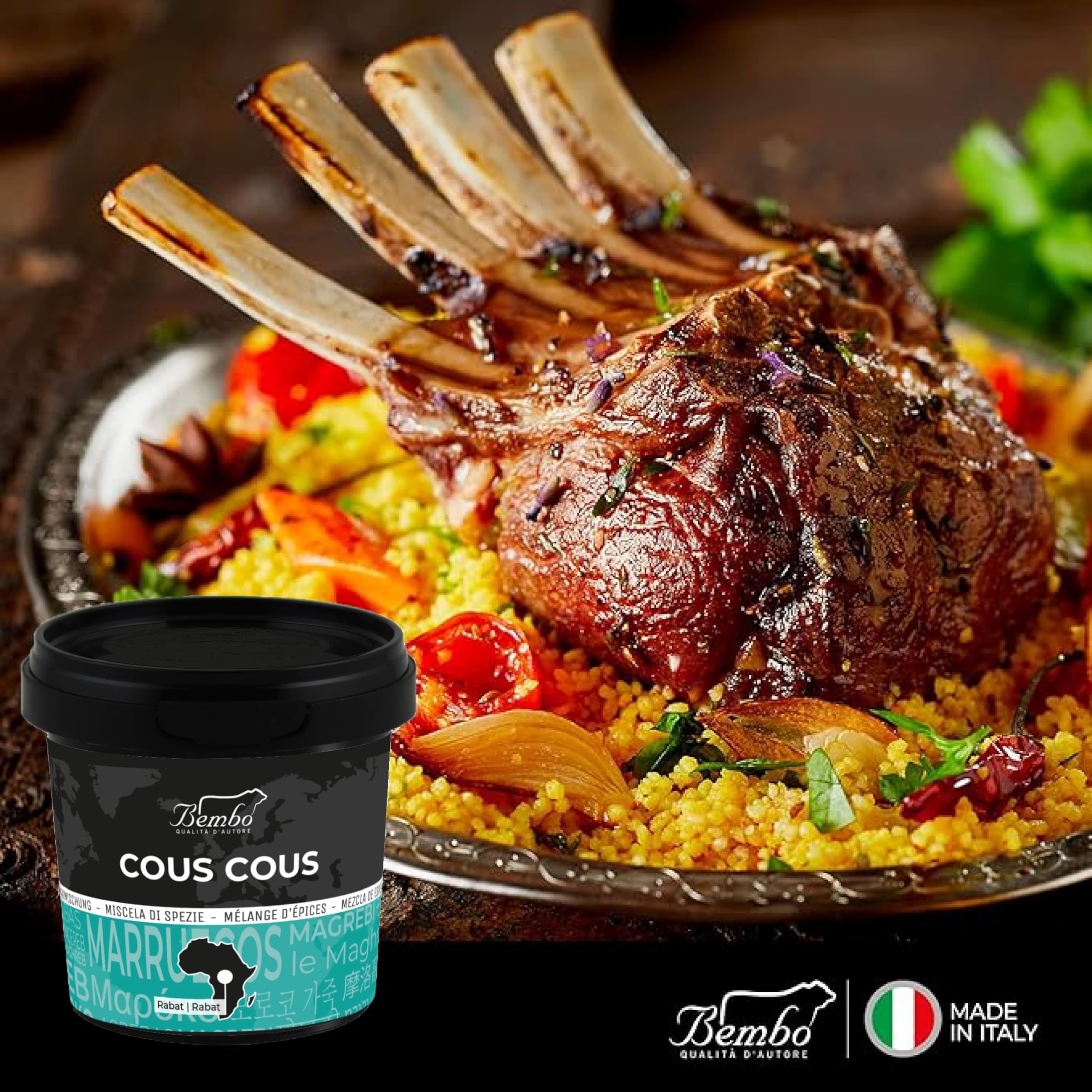 Mezcla de Especias para Cous Cous 60 g – Tradicional del Magreb – Ideal para Cous Cous, Cordero y Pescado