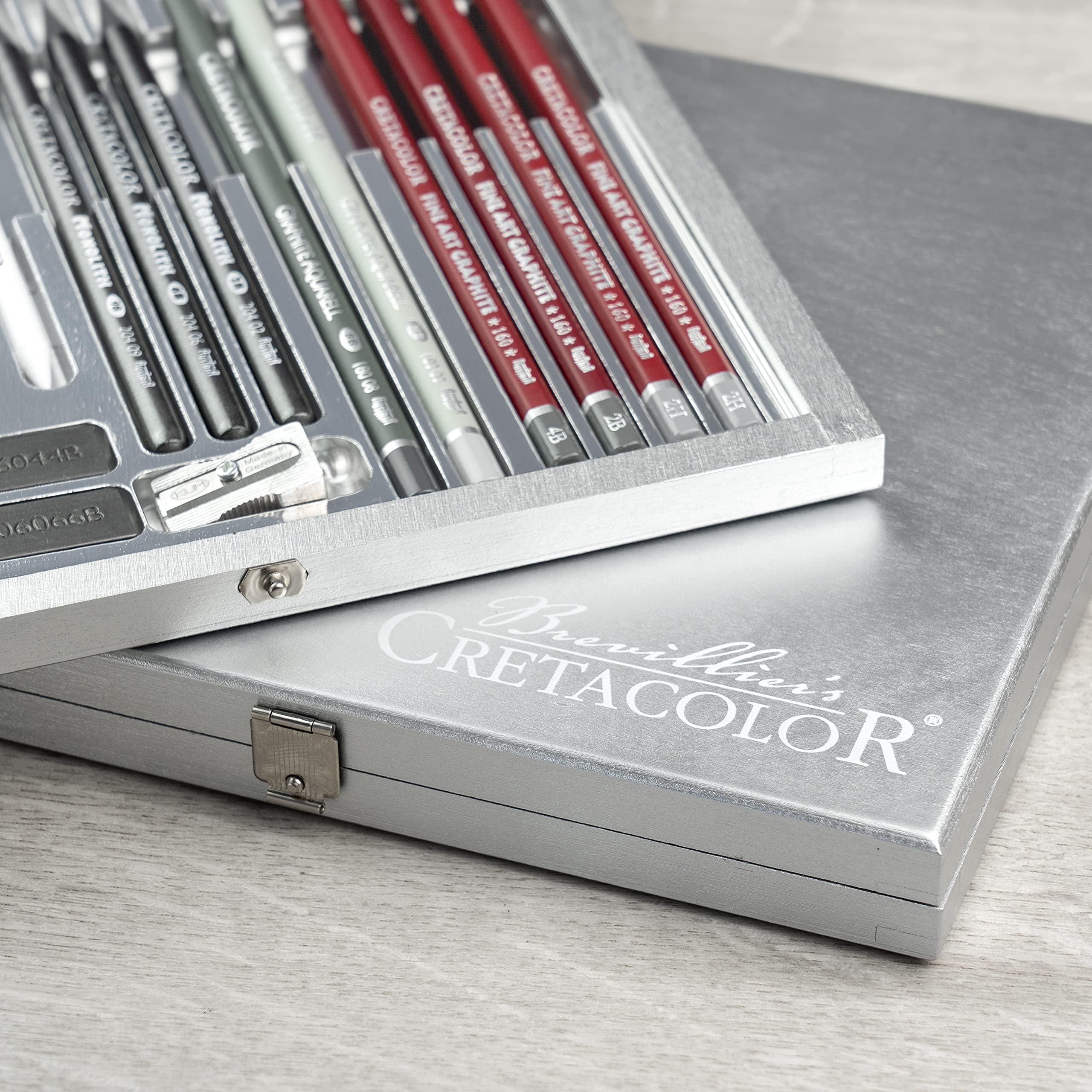 Cretacolor Coffret graphite argenté