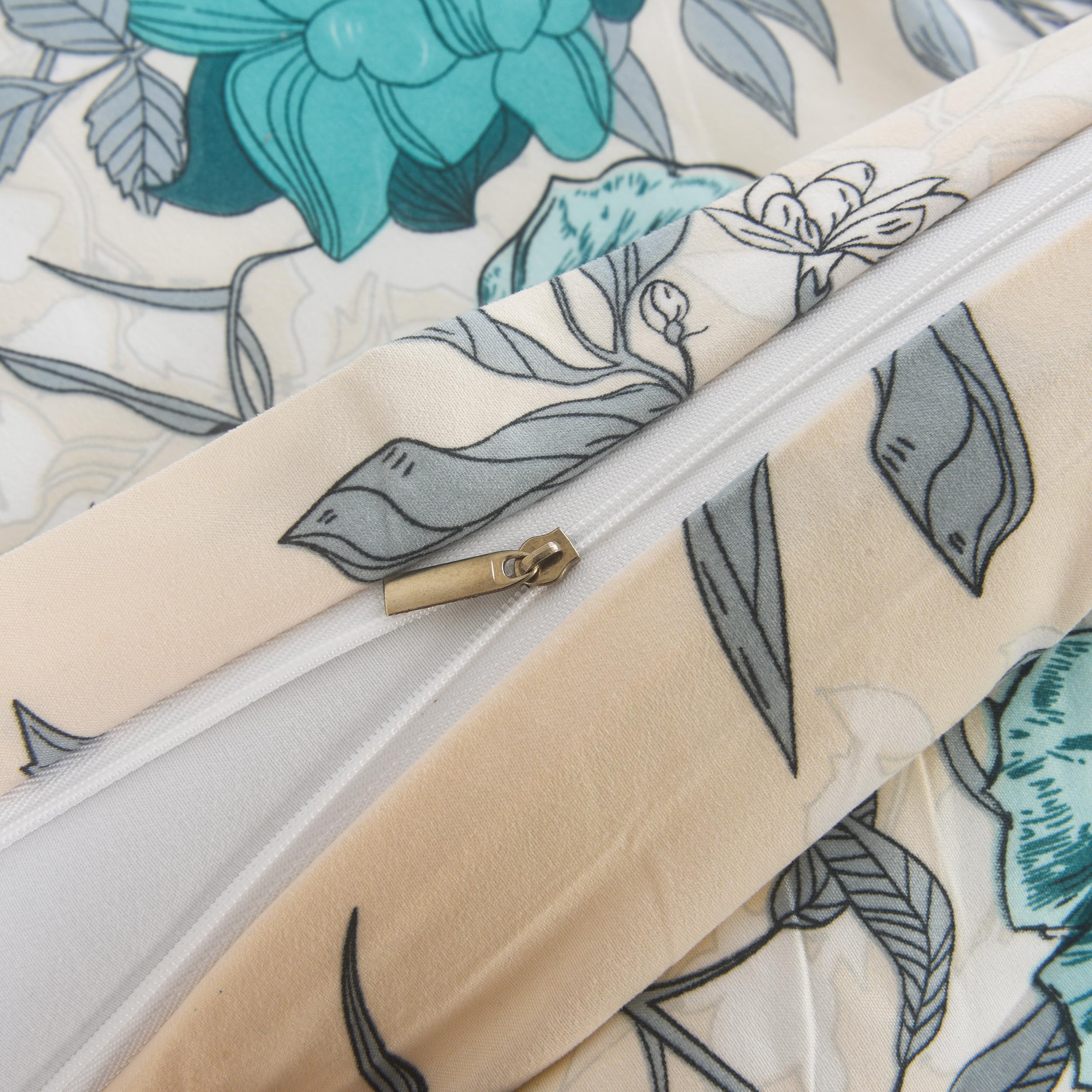 CHARKHAH 3 Piece Reversible Floral Double Duvet Cover Set including 2 Pillowcases - Image 7