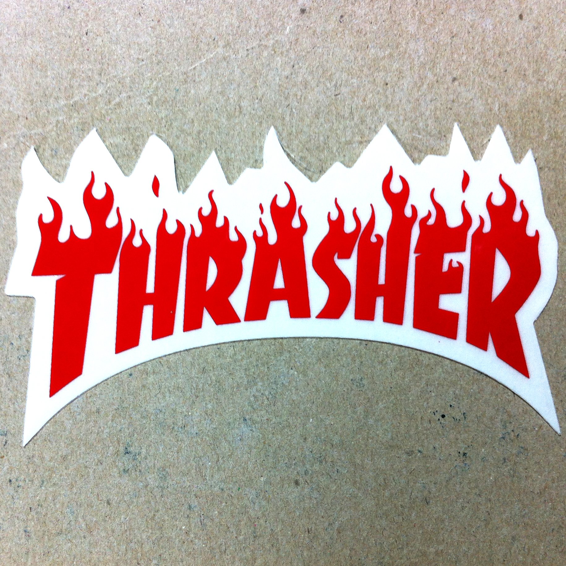 Amazon | (スラッシャー)THRASHER フレイム ロゴ ステッカー