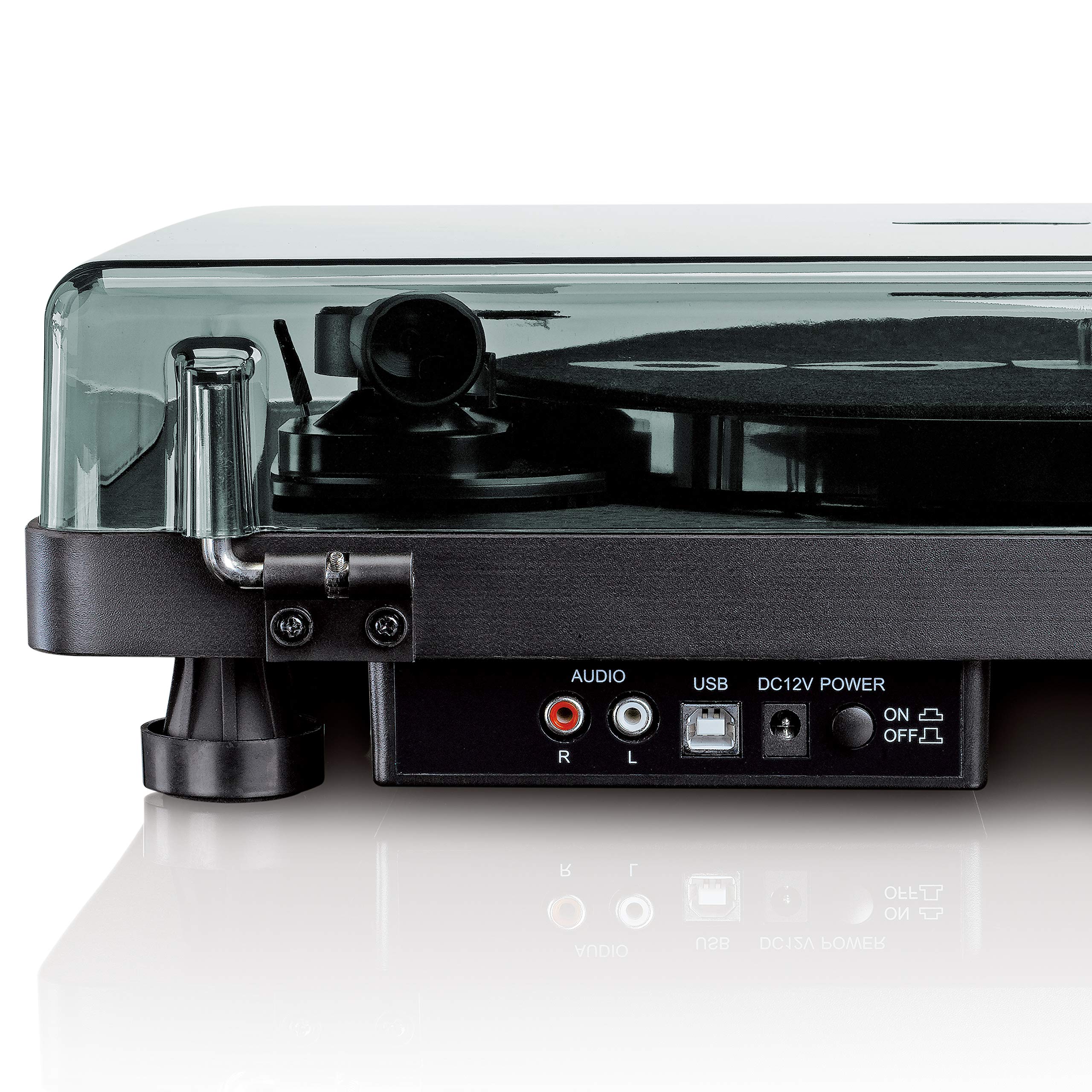 Lenco L-30BK - Plattenspieler - Schallplattenspieler - Vinyl Player | 33 und 45 U/min - USB - RCA Line-Out - digitalisieren von Schallplatten - Vorverstärker - Holz