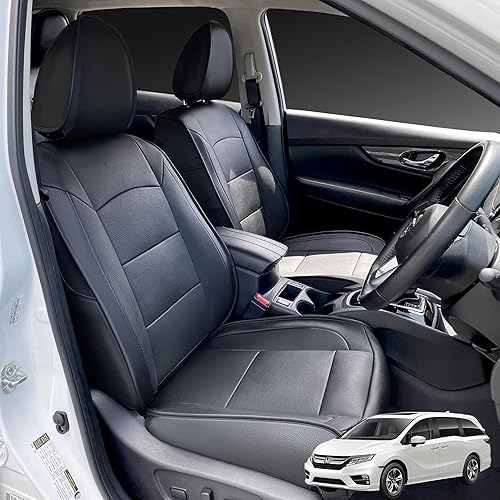 OASIS AUTO Odyssey 2011-2017 - Funda de asiento de piel sintética compatible con Honda Odyssey 2011 2012 2013 2014 2015 2016 2017 (2011-2017