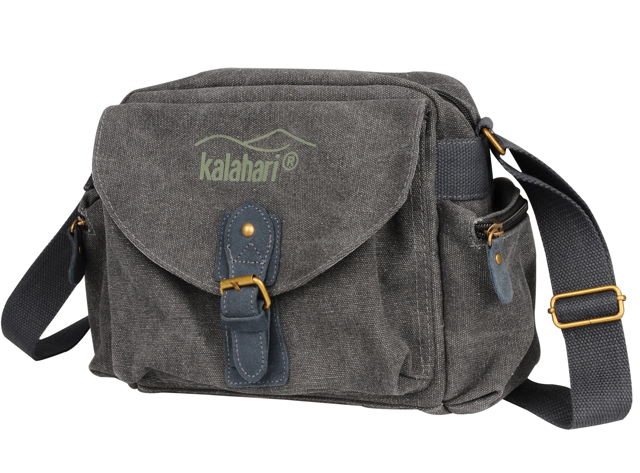 Kalahari 440163 Schultertasche Molopo K-41i, canvas-schwarz, 25 x 19 x 10 cm