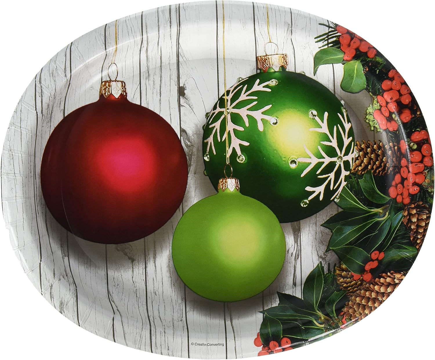 oval christmas plates