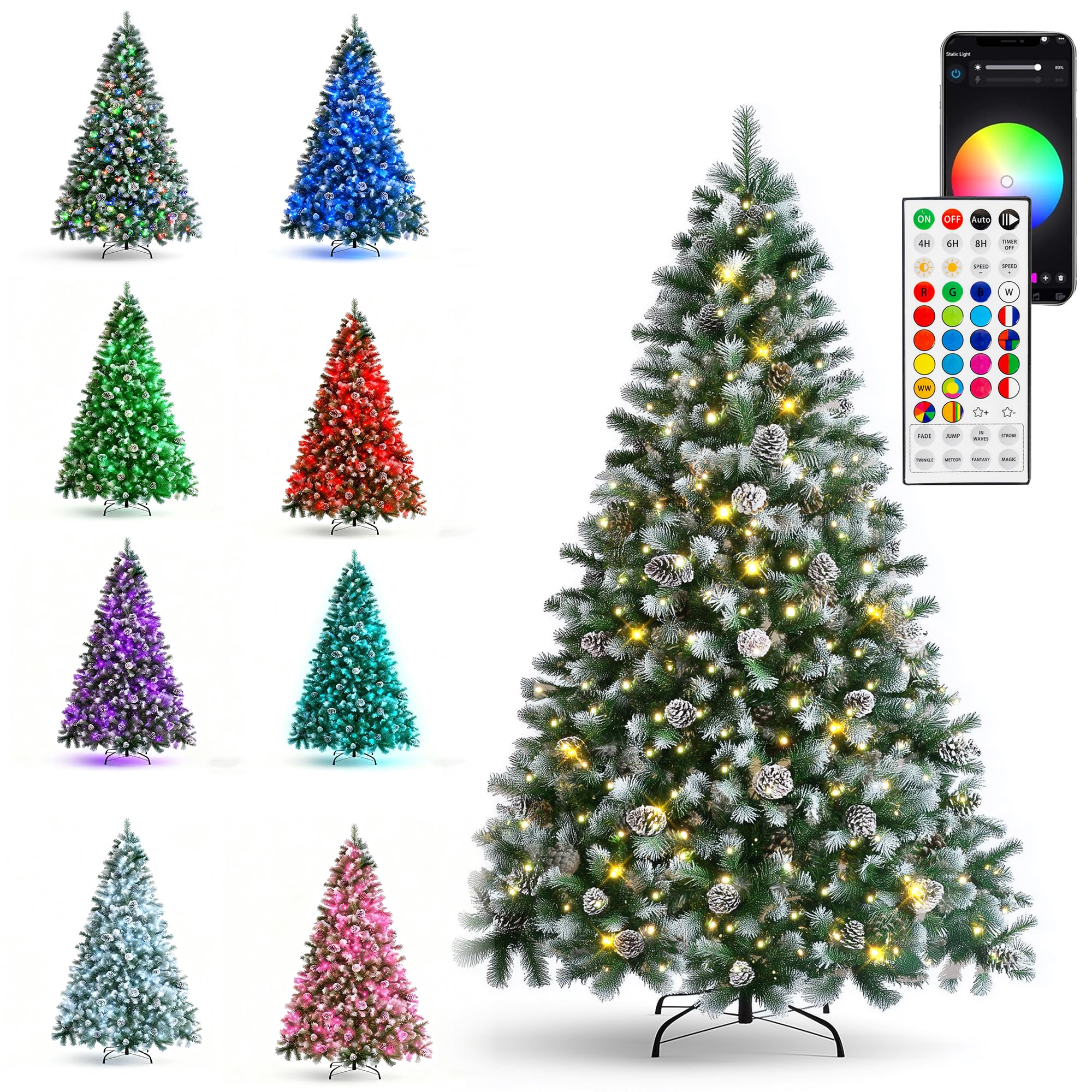 Amazon.com: Dazzle Bright 6 FT Pre-lit Christmas Trees, Christmas