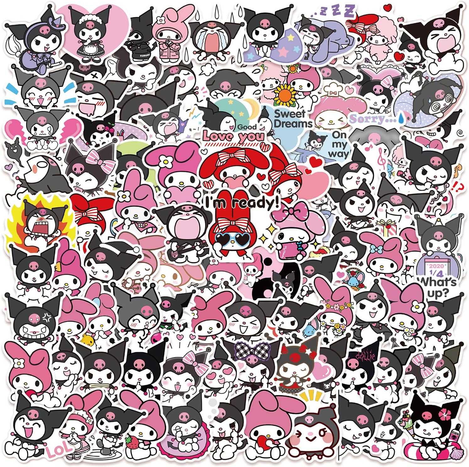 Affoto Cute Rabbit Vinyl Stickers 50 Packs For Laptop Water Bottles Bike Skateboard Luggage Window Bumper Wall Computer Bunny Stickers DIY Decoration - View #13