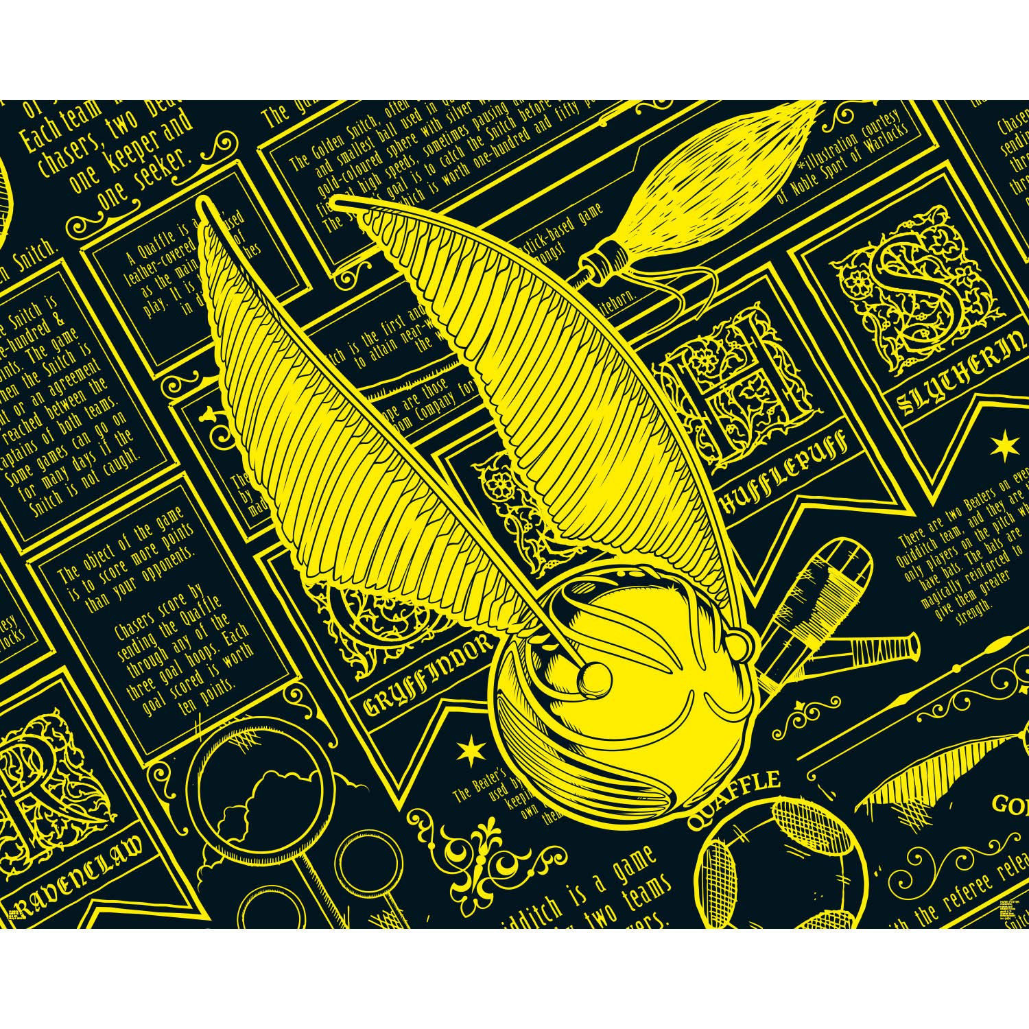 Paladone Harry Potter Quidditch Golden Snitch 1000 Piece Jigsaw Puzzle, Yellow