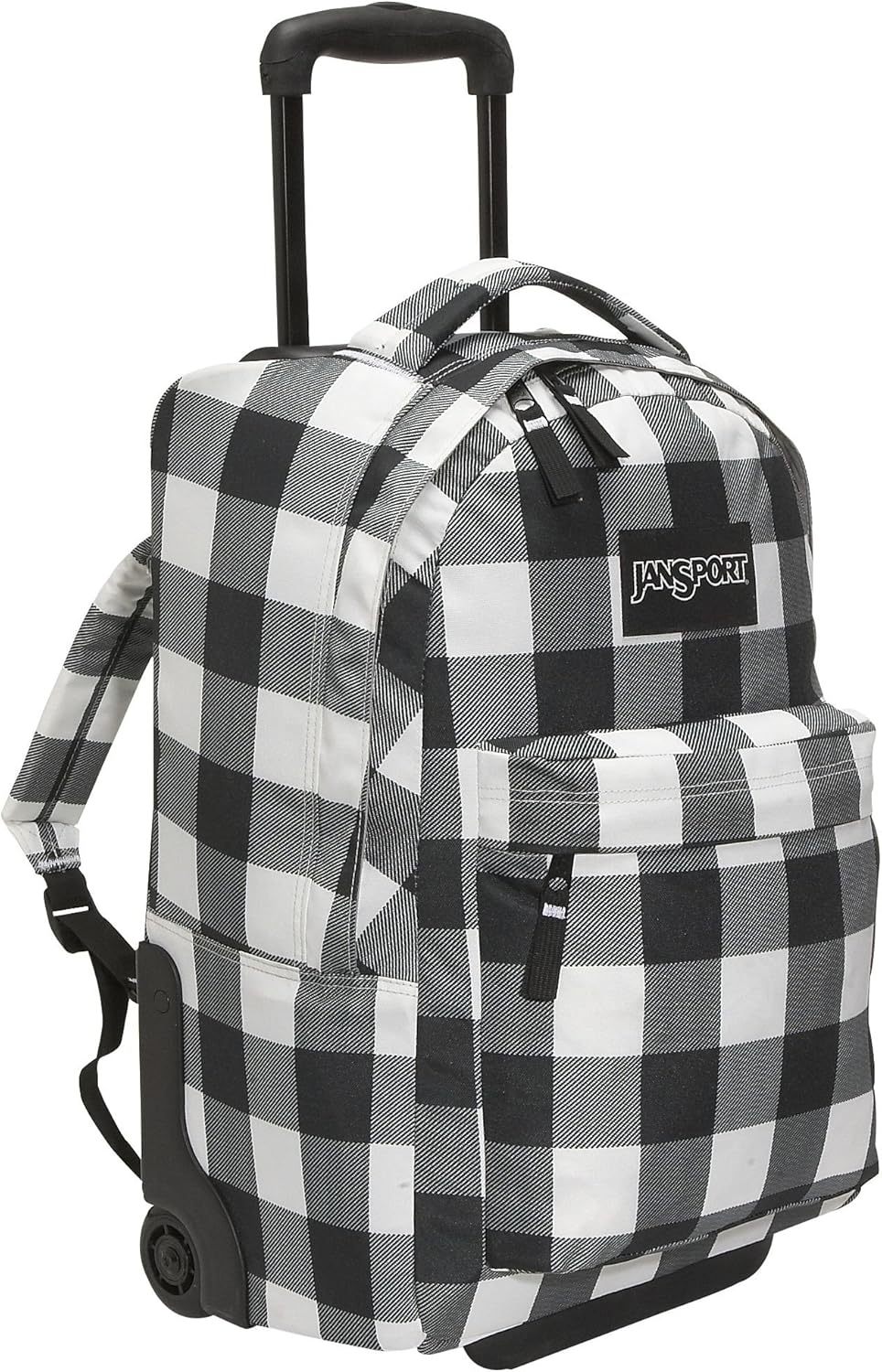 JanSport SuperBreak Wheeled Backpack (Black/White Plaid