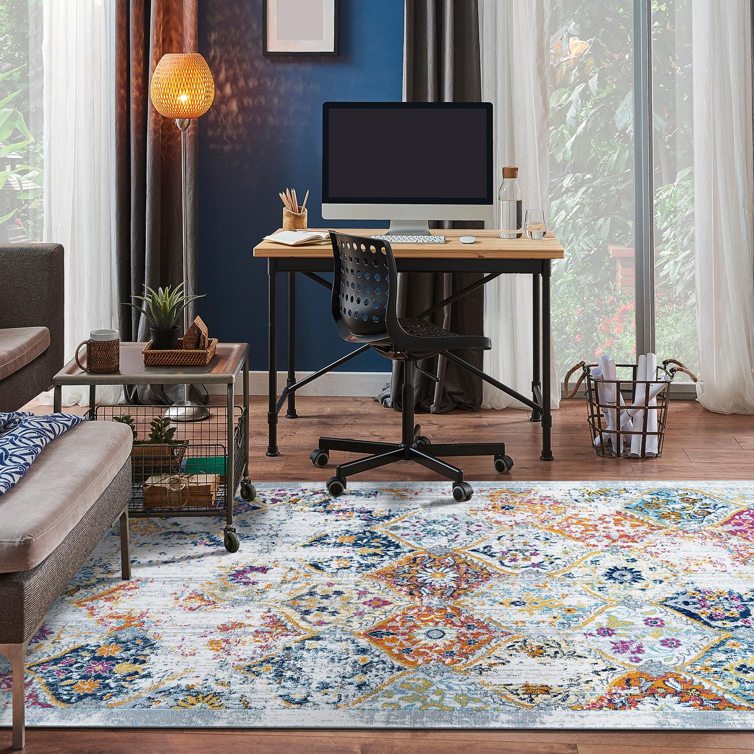 リサラーソン　グランピエ　トライバルラグ　イデー　モロッコ　ミッドセンチュリー リサラーソン グランピエ トライバルラグ イデー モロッコ ミッド