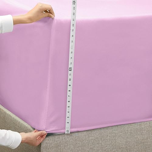 Miniatura 8 de Empyrean Sábana Bajera de Bolsillo Extra Profundo - Juego de Sábanas Bajeras King de Bolsillo Profundo  Sábana Suave de 110 GSM de Bolsillo Profundo