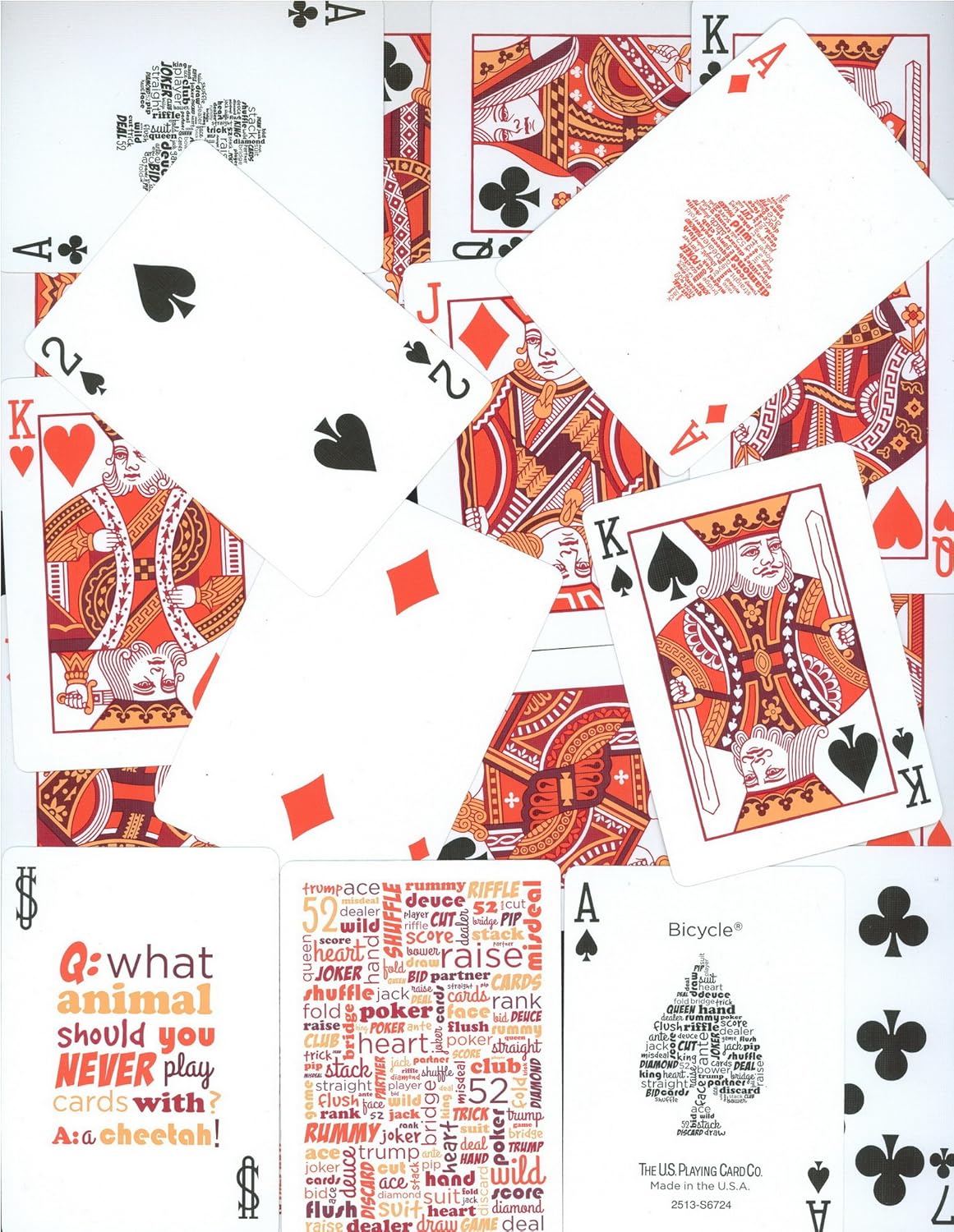 Bicycle Table Talk Playing Cards in Red