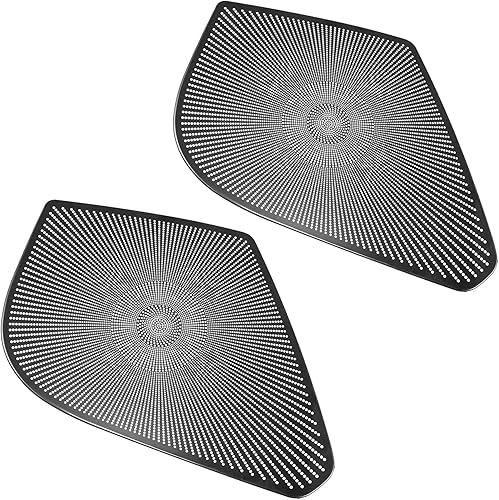 X AUTOHAUX Cubierta de altavoz para puertas accesorios de moldura para Chevrolet Corvette C7 2014 2015 2016 2017 2018 2019 negro