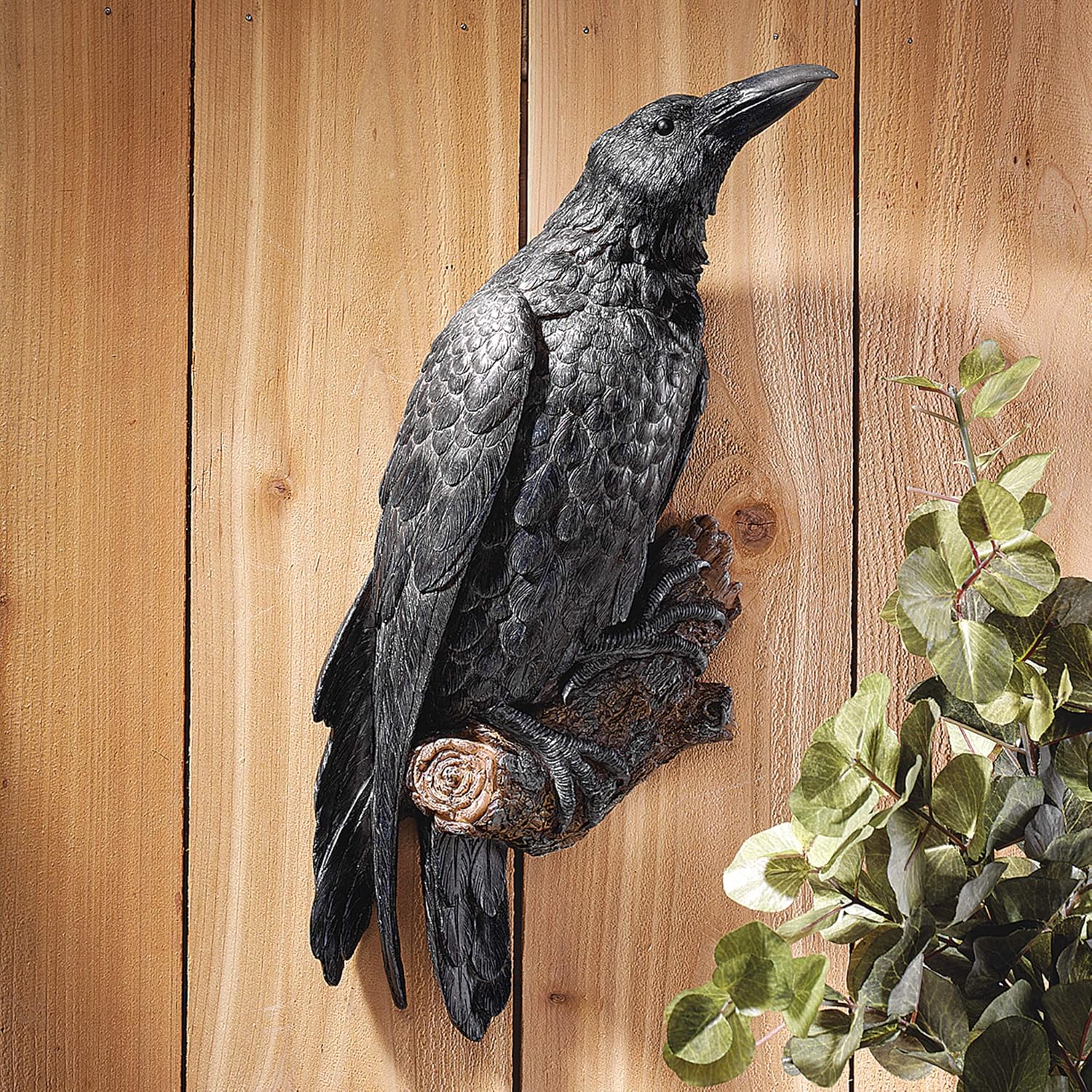 Design Toscano The Raven's Perch Gothic Decor Wall Sculpture, Single