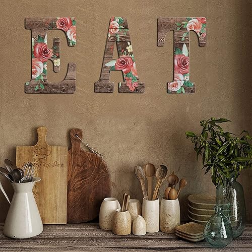 Miniatura 3 de COLLECTIVE HOME - Letras de madera de 12 pulgadas para decoración de pared letrero de pared rústico letreros decorativos del alfabeto número de casa
