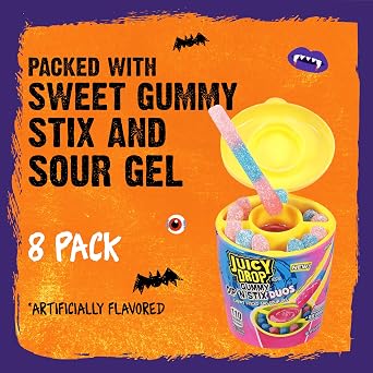 Juicy Drop Gummy Dip 'N Stix - 8 Ct Sweet Gummy Candy & Sour Candy