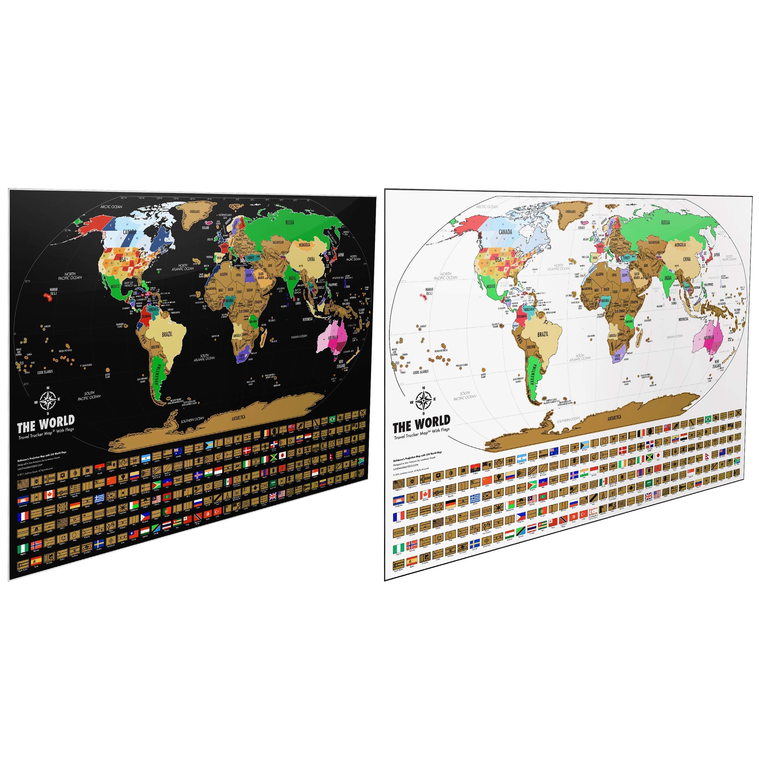 Landmassblack Scratch Off World Map Poster White Scratch Off Map ...