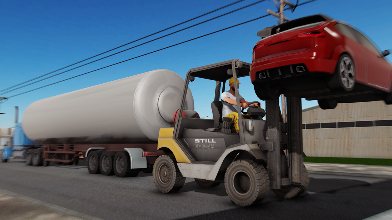 Forklift Traffic Police Driver Simulator 3d Construction Cargo Forklift Driving Adventure Game