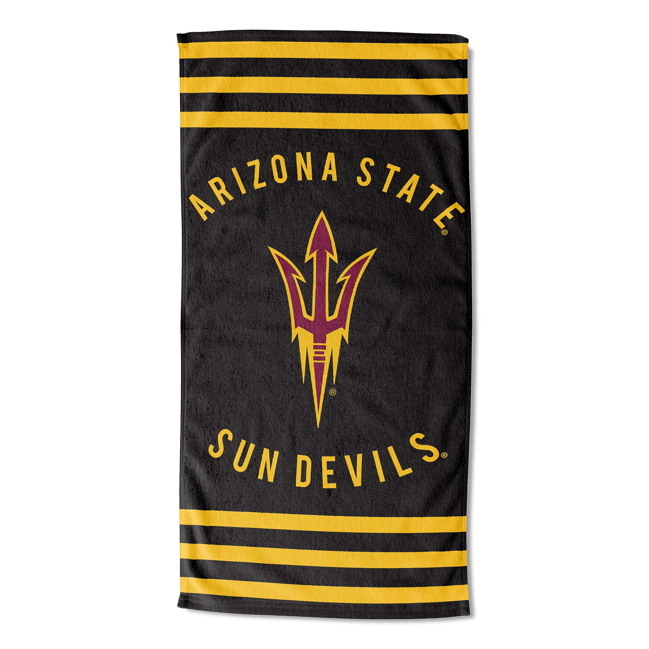 Northwest NCAA Arizona State Sun Devils Beach Towel, 30" x 60", Stripes
