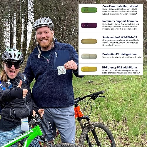 Miniatura 7 de Paquetes de vitaminas Core Supplement - Energía, inflamación, apoyo de la visión con vitamina D, luteína, biotina y otras vitaminas esenciales