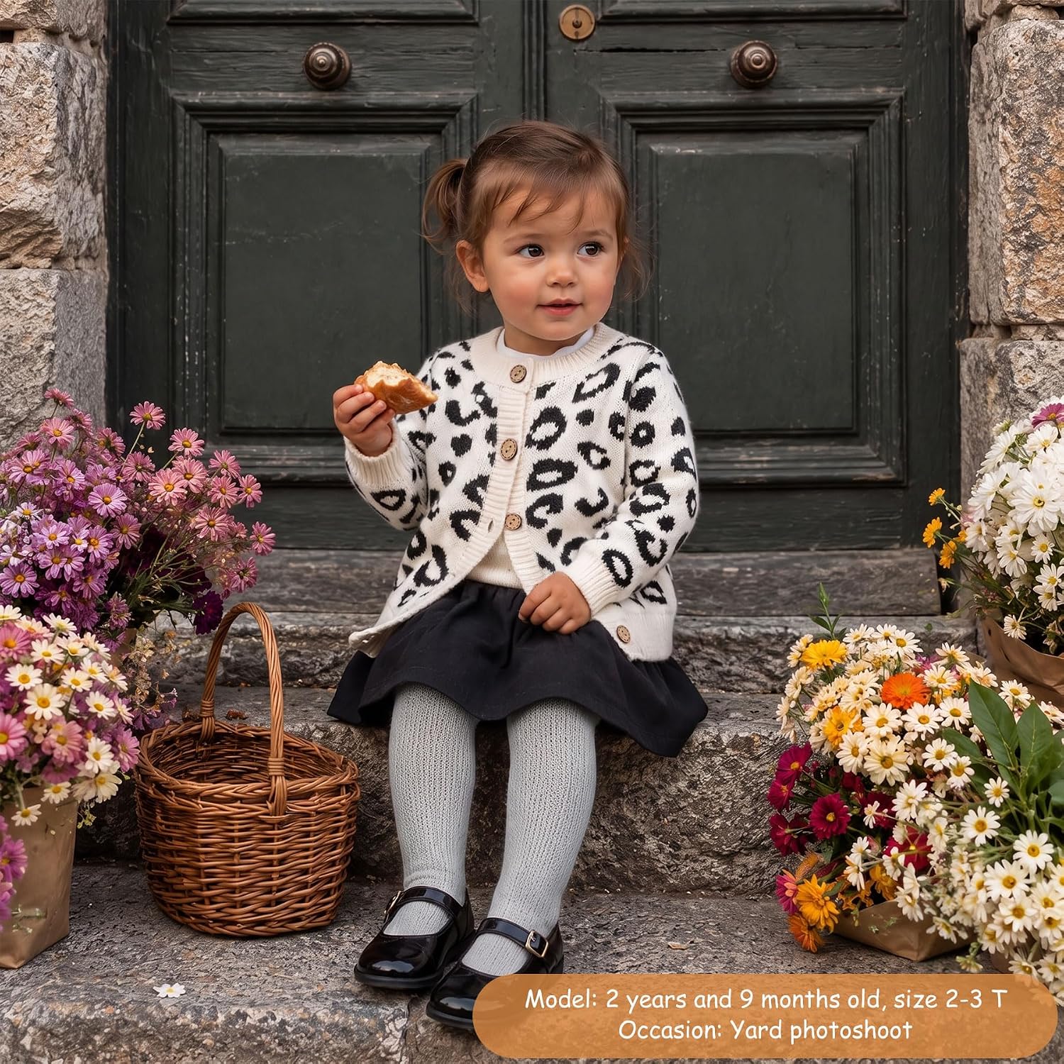 Simplee kids Baby Sweater Animal Leopard Heart Printed Baby Cardigan for Spring Autumn Fall