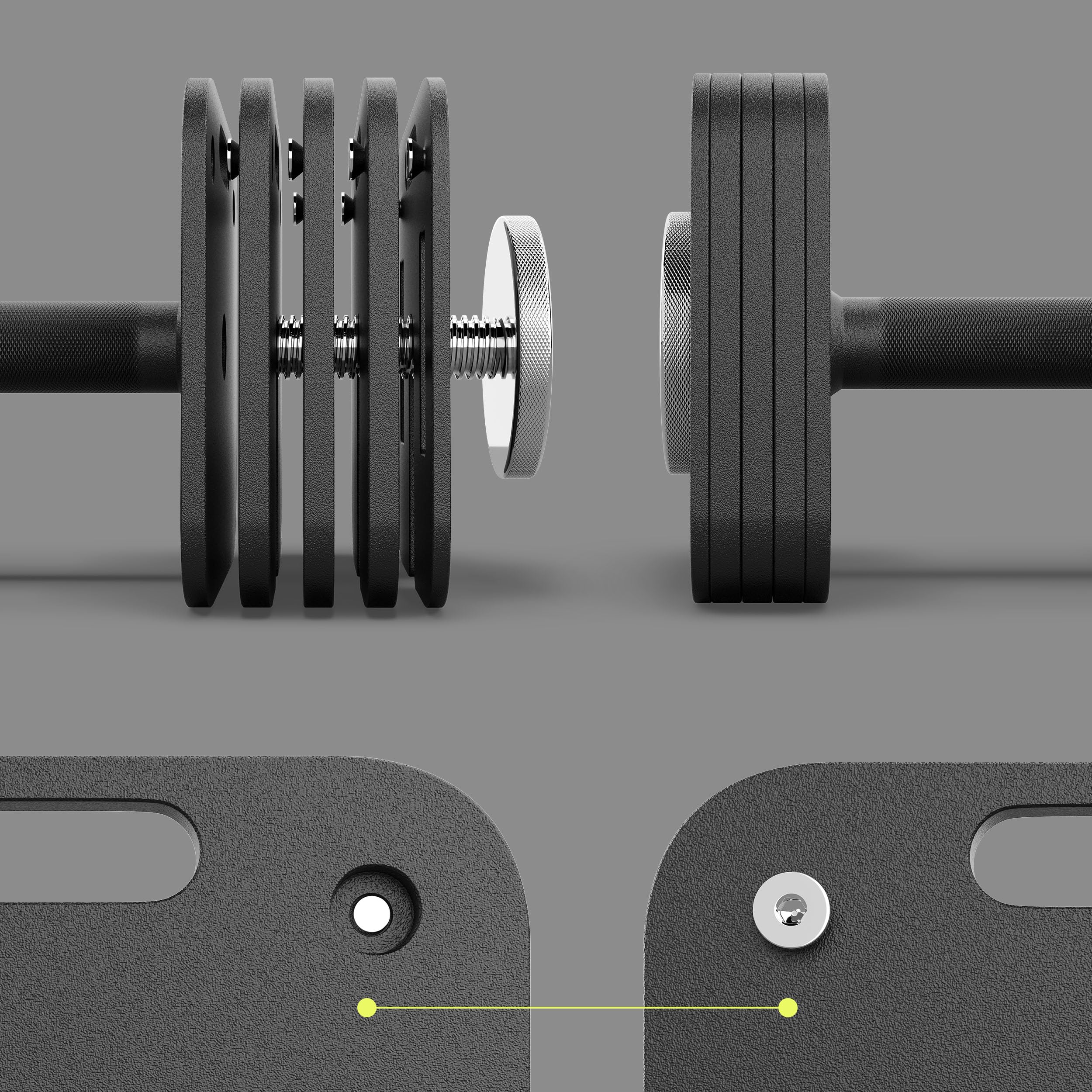 ZIPRO Die Hantelstange SQUARE 26,5 kg Komfortabler geriffelter Grip Krafttraining zu Hause