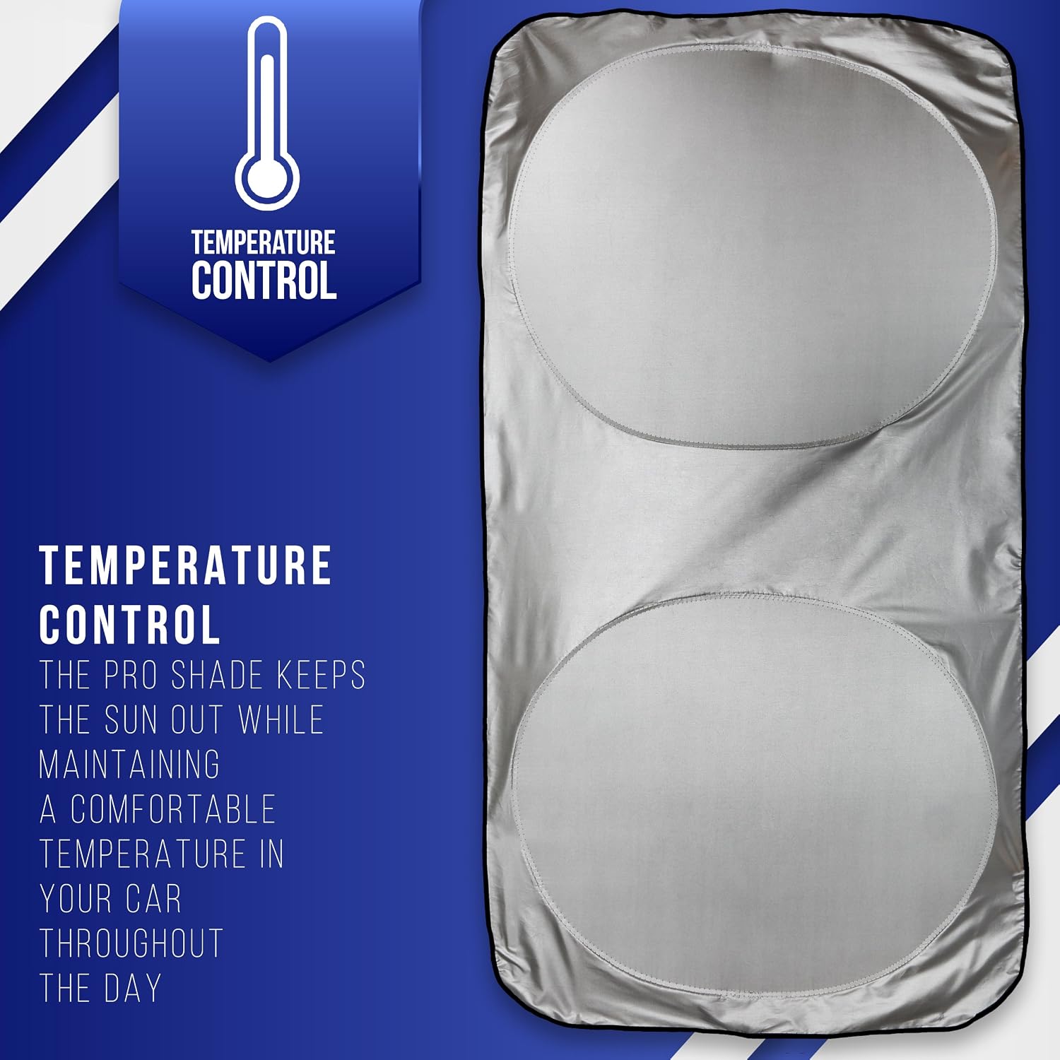 Pro Shade SUNSHIELD UV Reflecting Fabric Car Sun Windshield Protector, Extra Large