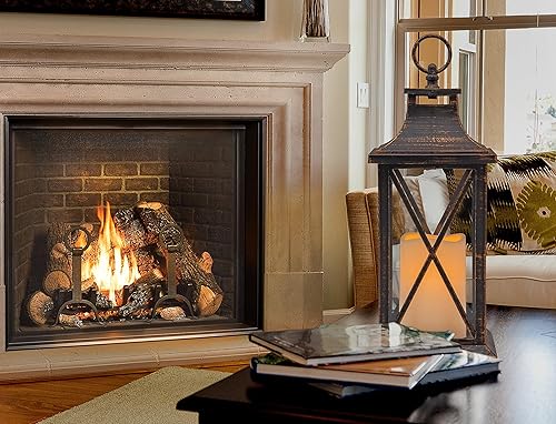 Miniatura 8 de YAKii Farol vela decorativo de 14 pulgadas, sin llama, con temporizador LED de plástico, para colgar en interiores y exteriores, decoración del día