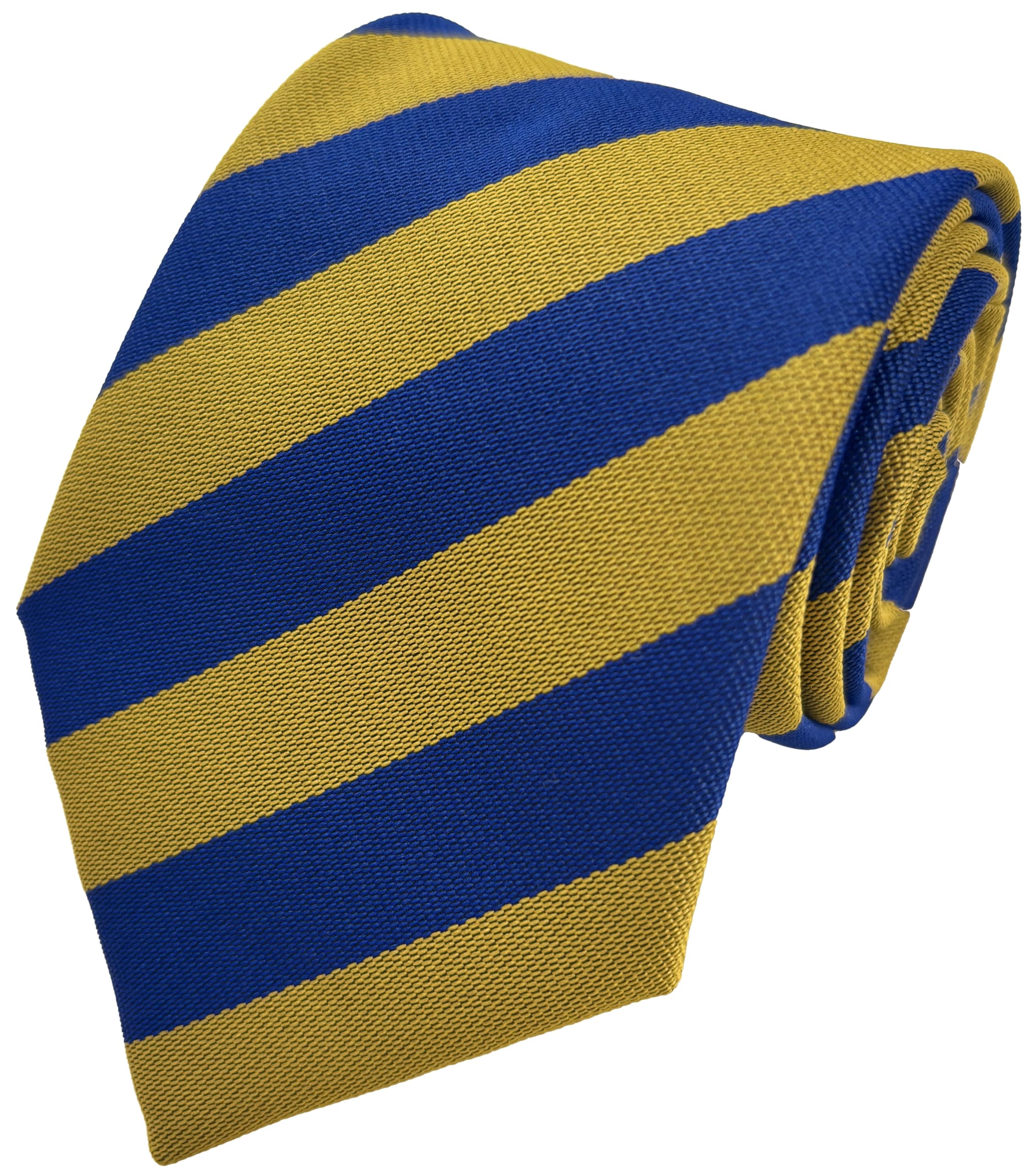 Great British Tie Club School Ties (23 Block Stripe Colour Variations) Junior Age (Gold & Royal)
